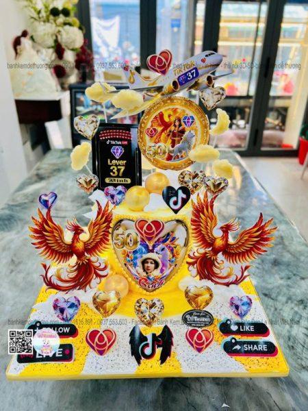 bánh kem dễ thương hot tiktok lever cấp tim dễ thương