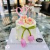 bánh kem mini hộp quà hoa ly 2026 dễ thương banh-kem-hop-qua-8/3-4