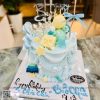 bánh kem vương miện mini màu xanh bảo châu dễ thương banh-vuong-mien-bao-chau-4