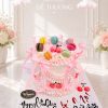bánh kem dễ thương macaron nơ ruy băng màu hồng bé mì dễ thương banh-macaron-no-hong-mi-1