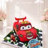 bánh kem dễ thương tạo mẫu xe đua Lightning McQueen màu đỏ bé trai banh-xe-dua-95-jose-2