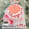 bánh kem i love you trái tim hồng tặng vợ yêu dễ thương banh-love-you-hong-vo-4