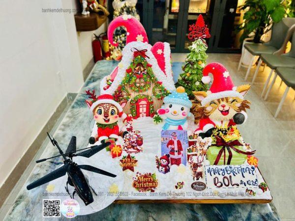 bánh kem dễ thương tạo mẫu ngày lễ giáng sinh noel dễ thương