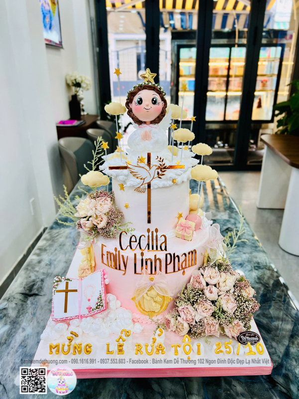 bánh sinh nhật bé gái dễ thương
