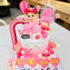 bánh kem dễ thương tạo mẫu búp bê barbie màu hồng bé gái cara banh-bup-be-cara-1