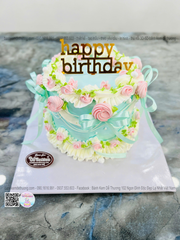 banh-kem-co-dien-mau-xanh-hong-5