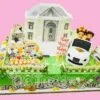 bánh cưới hỏi hôn lễ biệt thự siêu xe sang trọng banh-cuoi