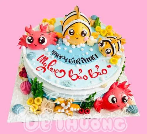 bánh kem con cá memo đại dương