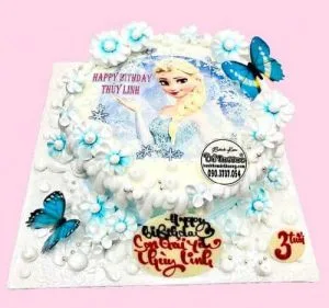 bánh kem búp bê elsa in hình socola