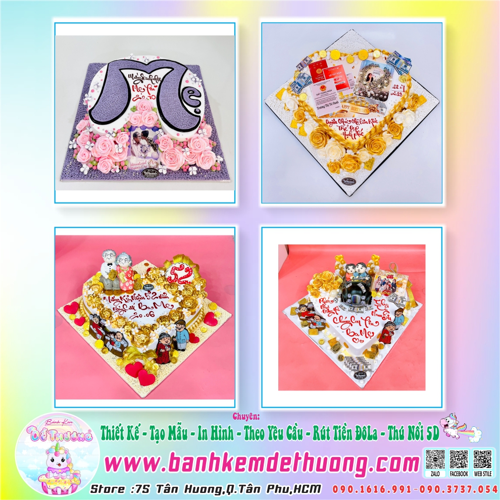 bánh sinh nhật tặng mẹ dễ thương