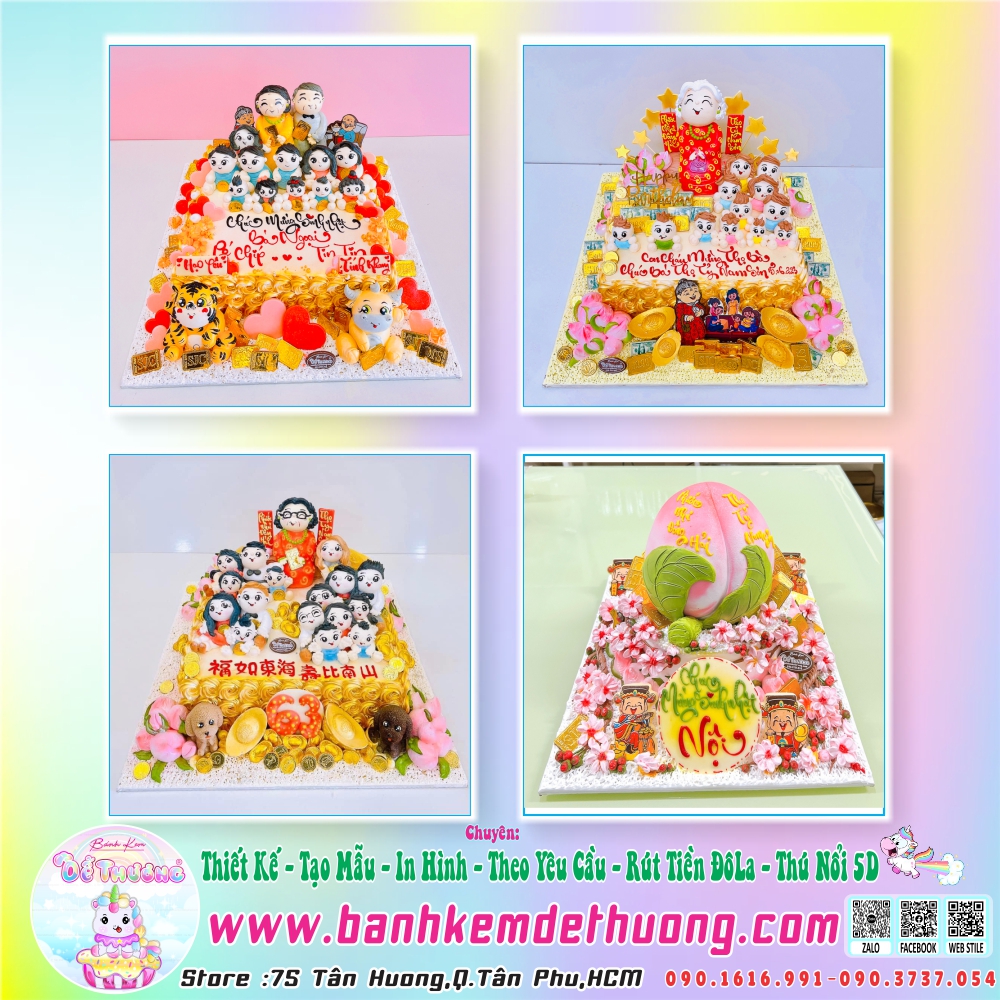 bánh sinh nhật mừng thọ ông bà dễ thương