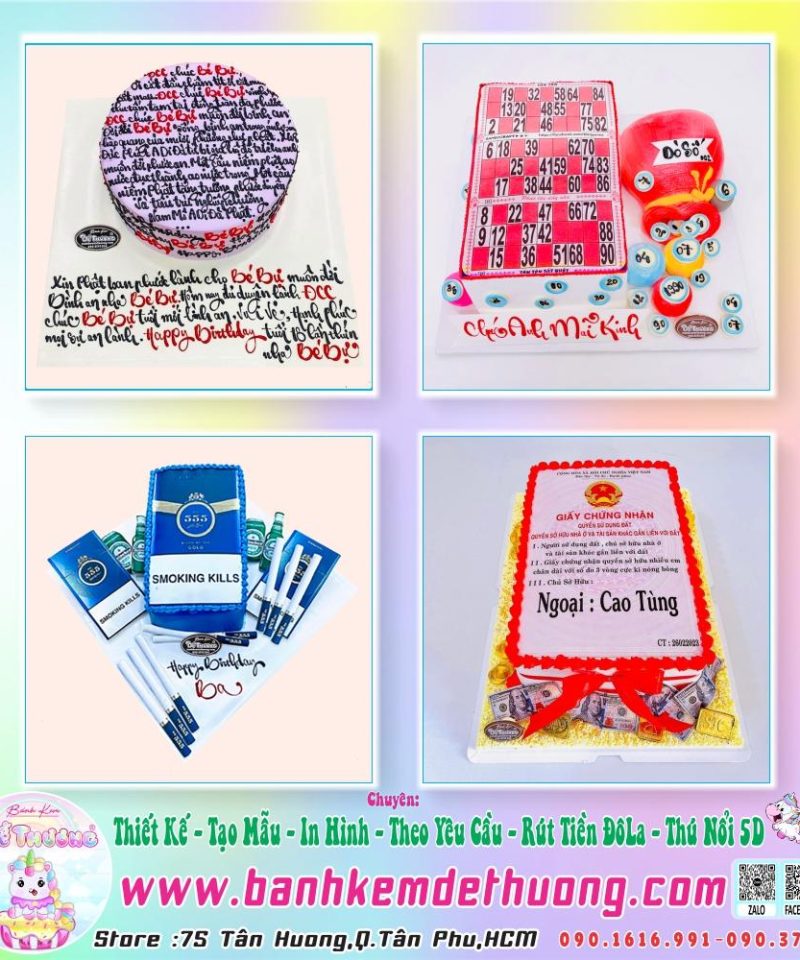 bánh kem dễ thương thiết kế tạo mẫu sinh nhật tặng nam dễ thương