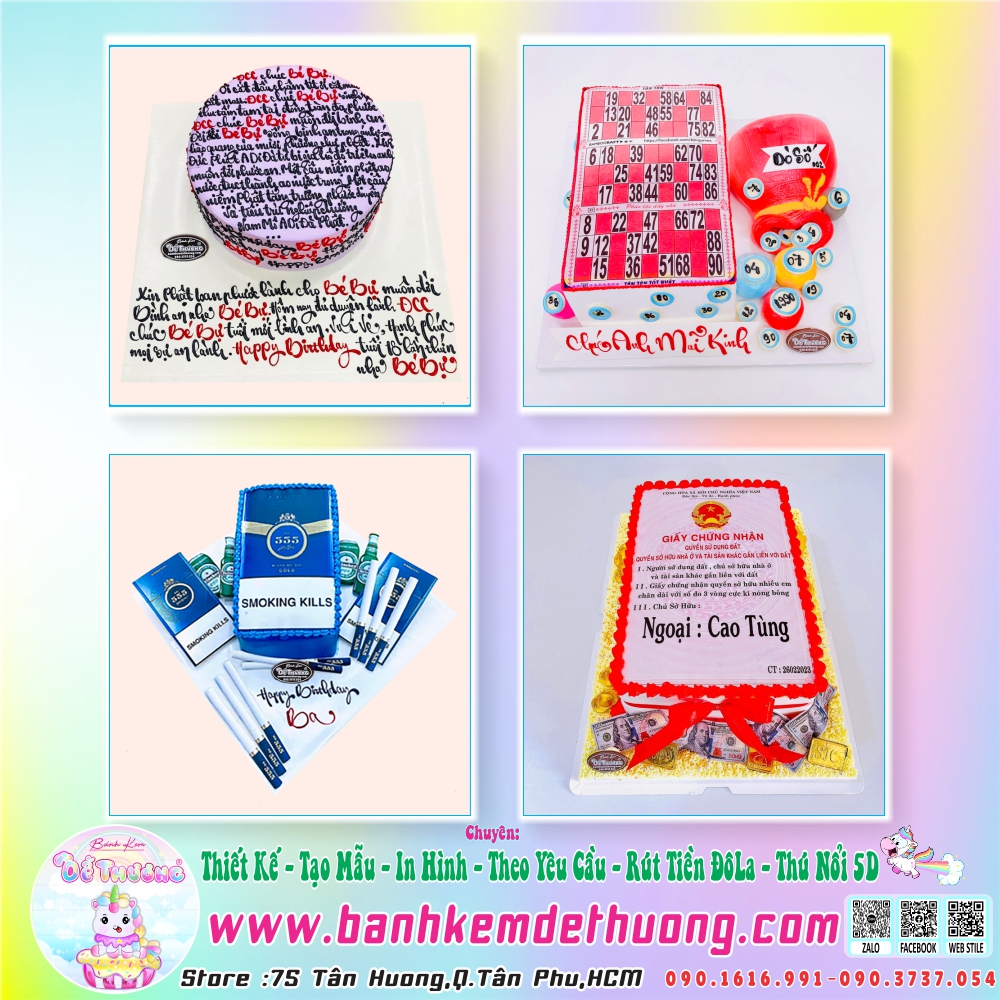 bánh sinh nhật tặng nam dễ thương