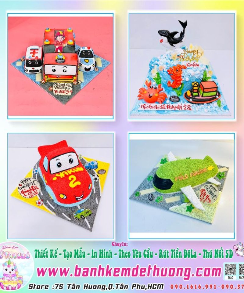 bánh kem dễ thương thiết kế tạo mẫu máy bay dễ thương