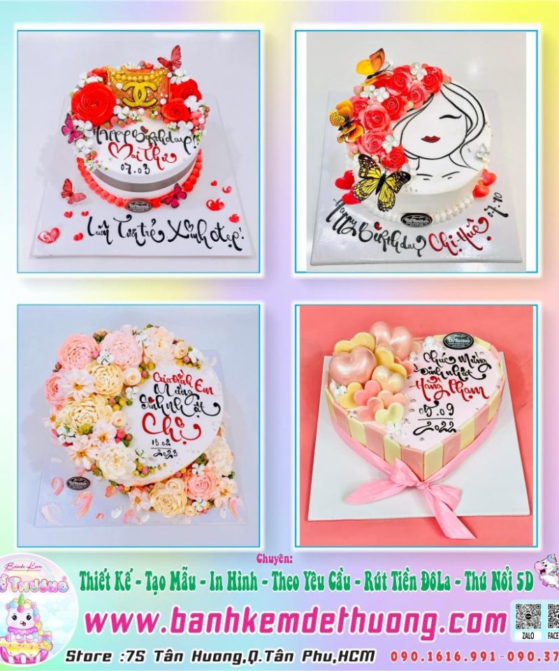 bánh kem dễ thương thiết kế tạo mẫu bó hoa hồng dễ thương