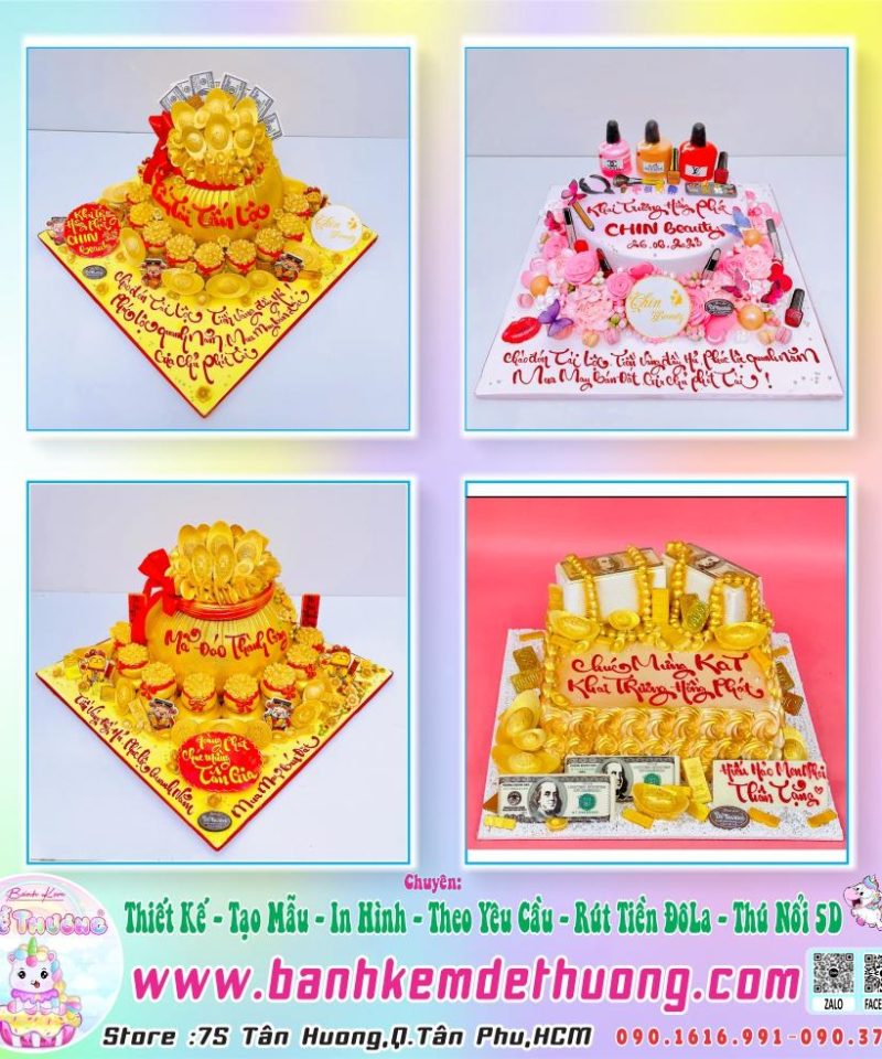 bánh kem dễ thương tạo mẫu tất niên hoa mai dễ thương