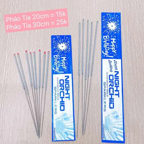 bánh kem phụ kiện pháo tia sinh nhật