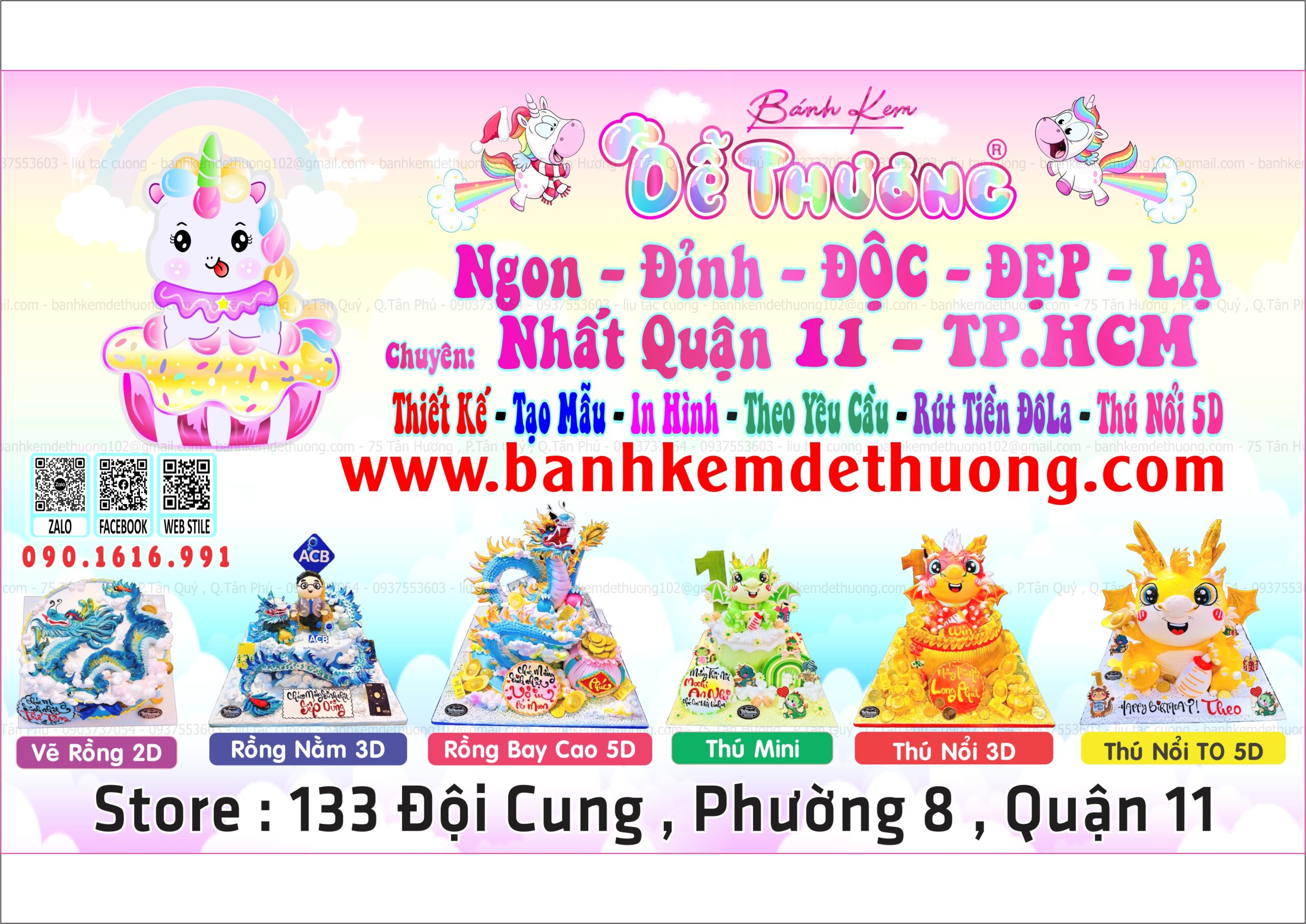 Bánh Kem Dễ Thương Top 1 Ngon Đỉnh Độc Đẹp Lạ Nhất Việt Nam tem hop 2025 133 lon hinh nen